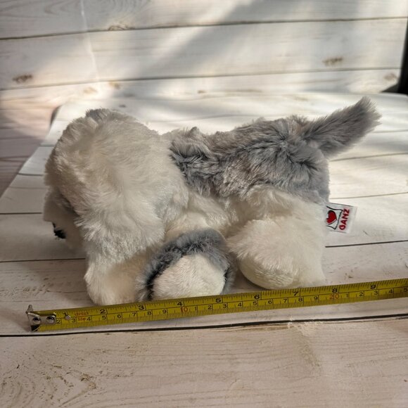 Ganz HM430 Misty Puppy Plush Gray White Dog 8" Stuffed Animal Toy Soft Cuddly - Picture 13 of 14